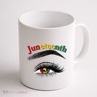 Juneteenth African American Woman Eye Coffee Mug thumb 1