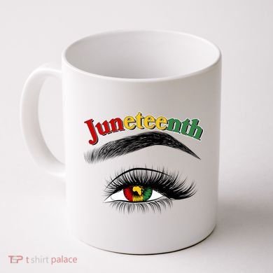 Juneteenth African American Woman Eye Coffee Mug