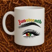 Juneteenth African American Woman Eye Coffee Mug thumb 2