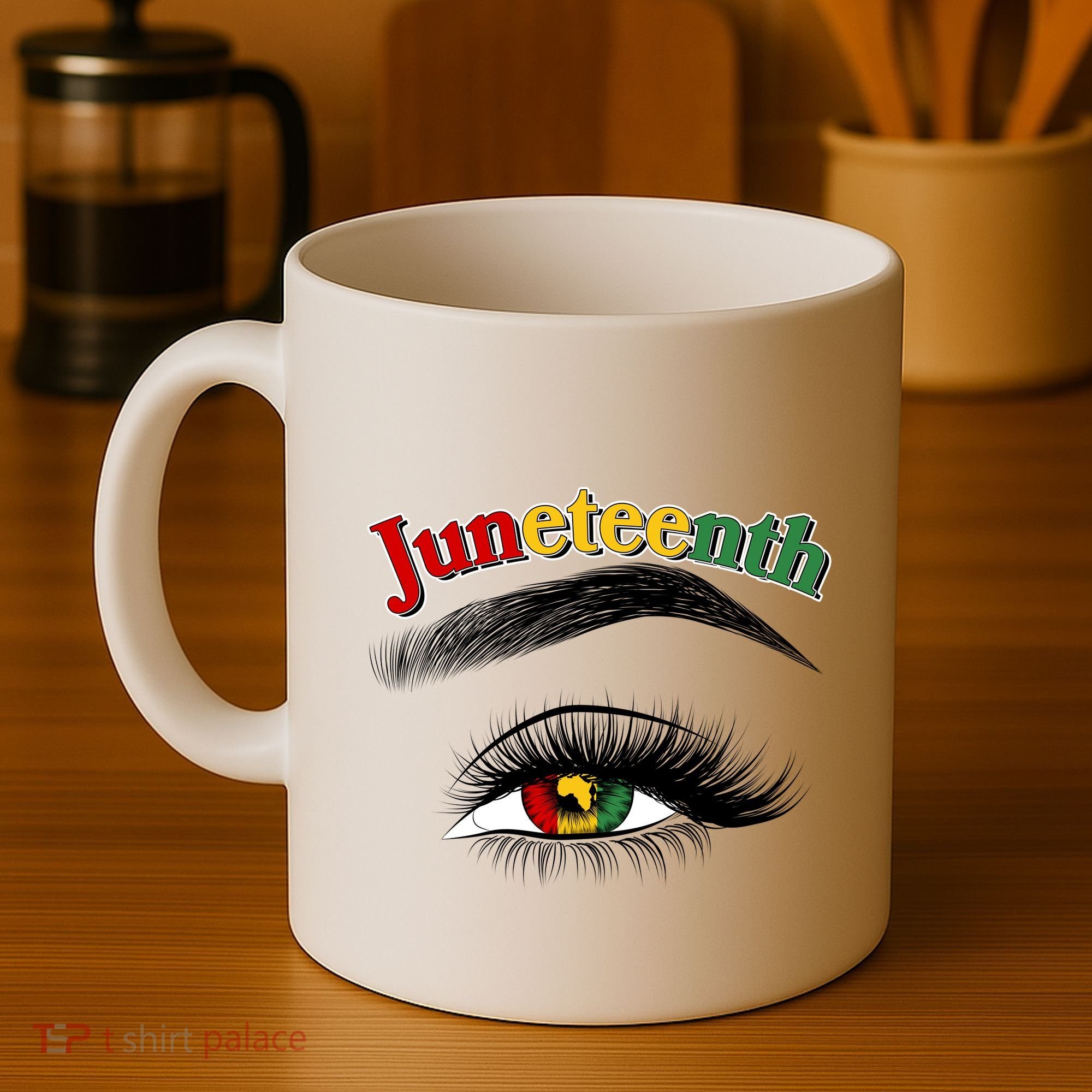 Juneteenth African American Woman Eye Coffee Mug