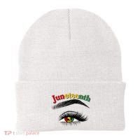 Juneteenth African American Woman Eye Beanie thumb 0