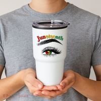 Juneteenth African American Woman Eye Tumbler thumb 2