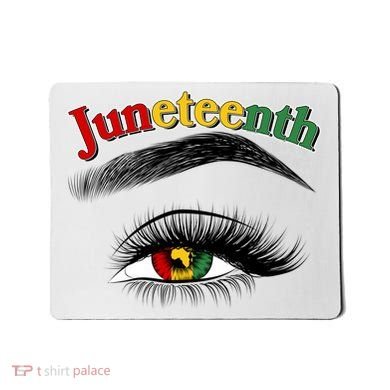 Juneteenth African American Woman Eye Mousepad