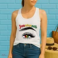 Juneteenth African American Woman Eye Women's Tank Top thumb 2