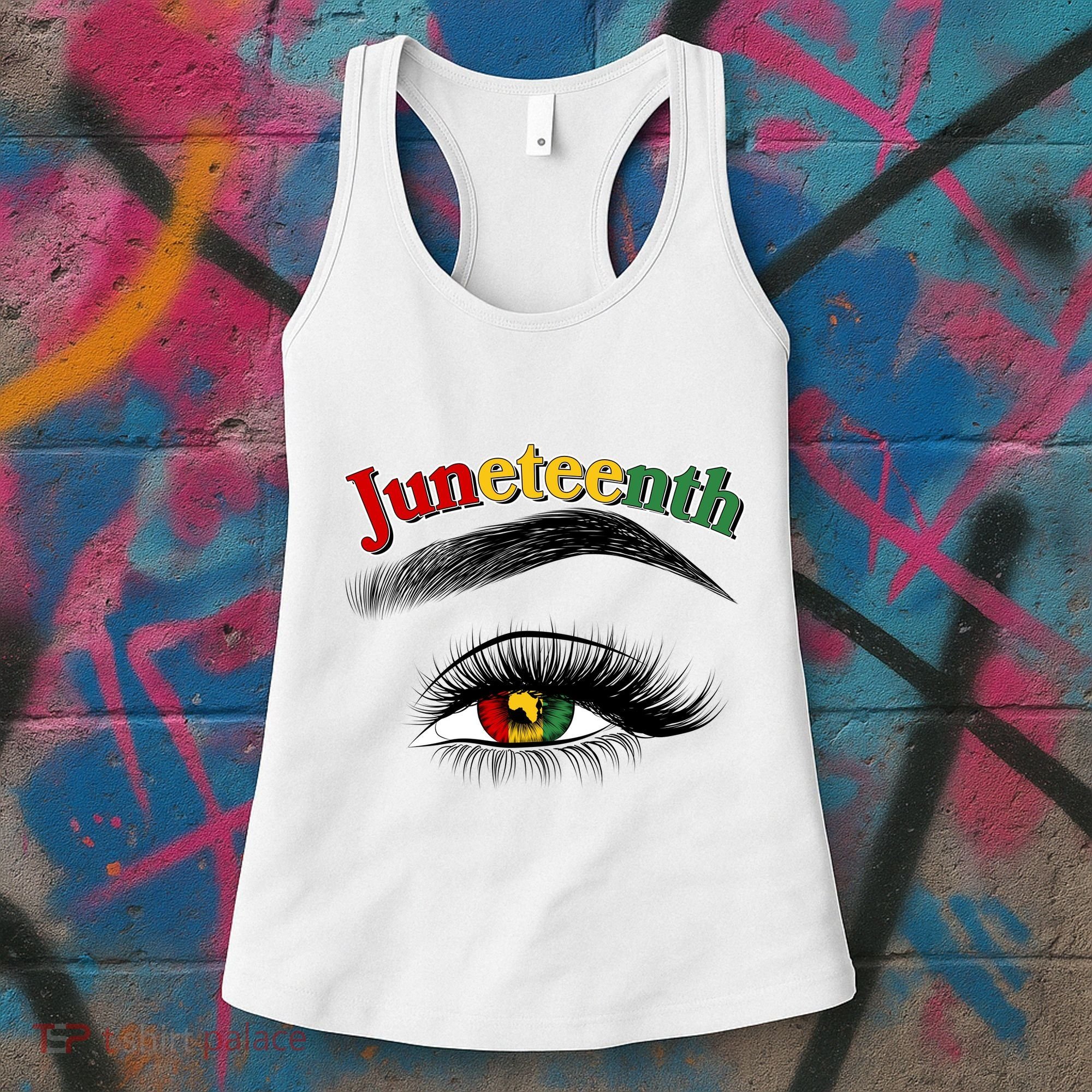 Juneteenth African American Woman Eye Women's Tank Top