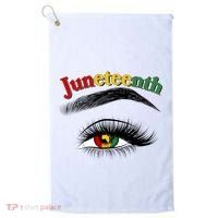Juneteenth African American Woman Eye Golf Towel thumb 0
