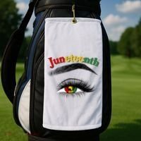 Juneteenth African American Woman Eye Golf Towel thumb 2