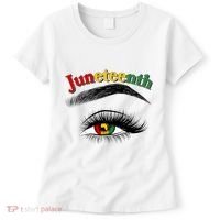Juneteenth African American Woman Eye Women's T-Shirt thumb 0