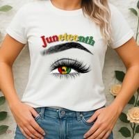 Juneteenth African American Woman Eye Women's T-Shirt thumb 2