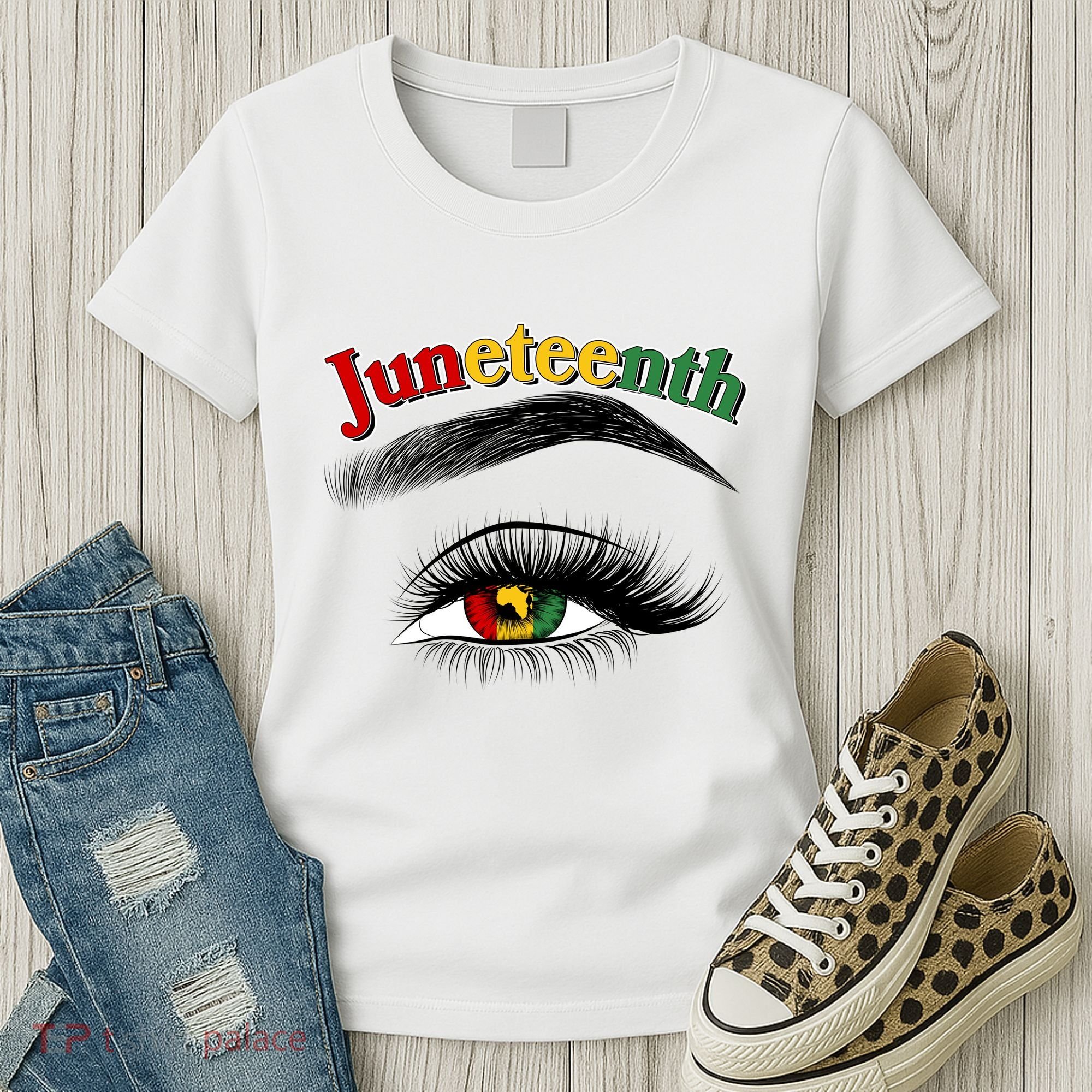 Juneteenth African American Woman Eye Women's T-Shirt
