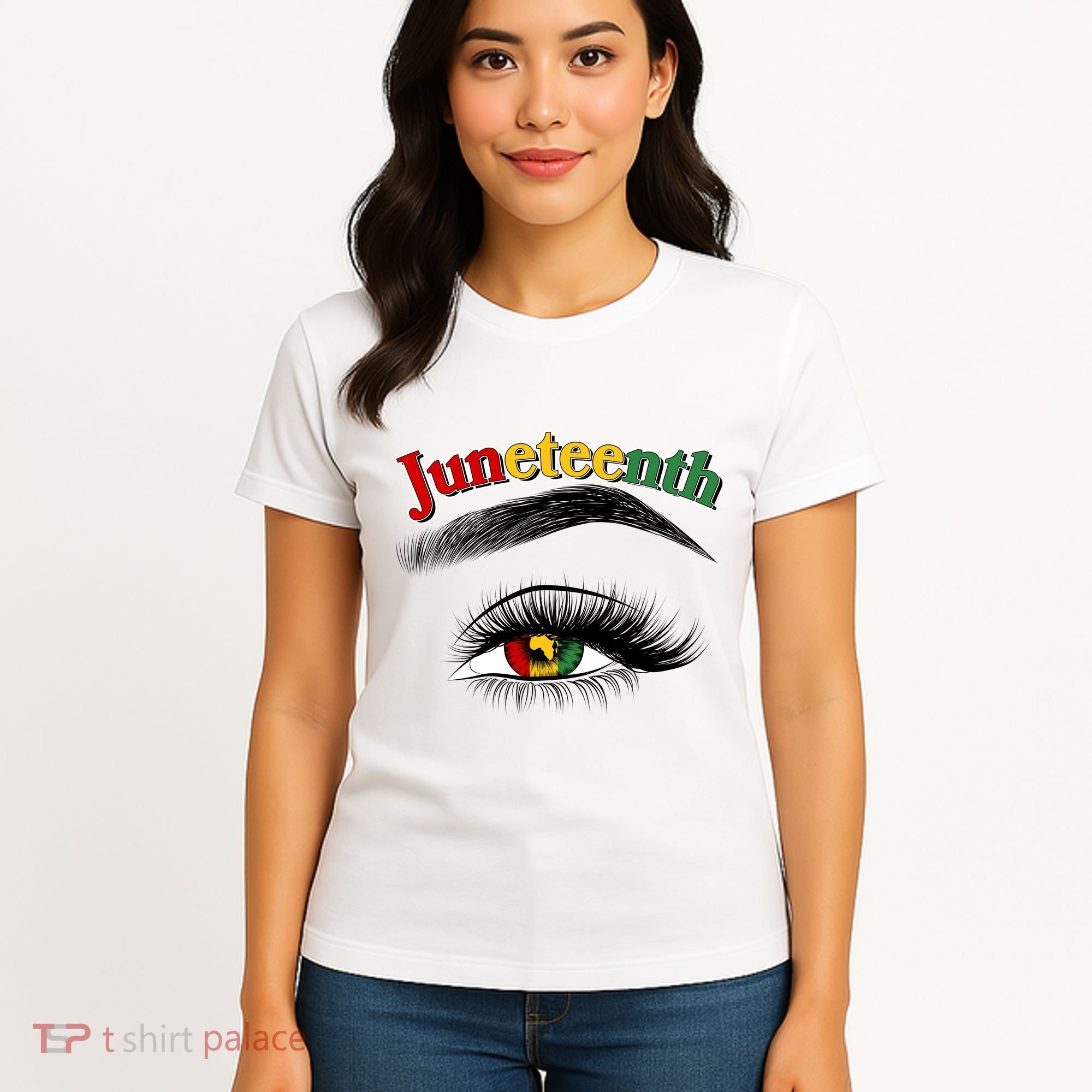 Juneteenth African American Woman Eye Women's T-Shirt