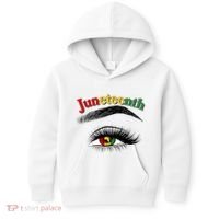 Juneteenth African American Woman Eye Kids Hoodie thumb 0