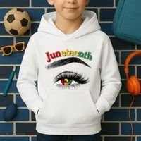 Juneteenth African American Woman Eye Kids Hoodie thumb 2
