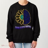 Juvenile Arthritis Awareness Month Sunflower Blue Ribbon Gift Women's Sweatshirt thumb 0