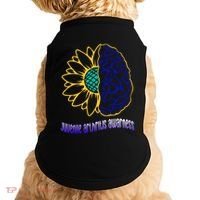Juvenile Arthritis Awareness Month Sunflower Blue Ribbon Gift Doggie Tank thumb 0