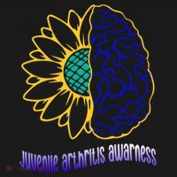 Juvenile Arthritis Awareness Month Sunflower Blue Ribbon Gift Bucket Hat thumb 4