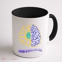 Juvenile Arthritis Awareness Month Sunflower Blue Ribbon Gift Coffee Mug thumb 1