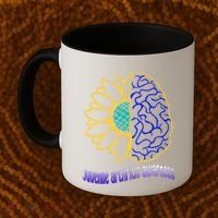 Juvenile Arthritis Awareness Month Sunflower Blue Ribbon Gift Coffee Mug thumb 2