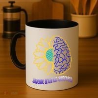 Juvenile Arthritis Awareness Month Sunflower Blue Ribbon Gift Coffee Mug thumb 4