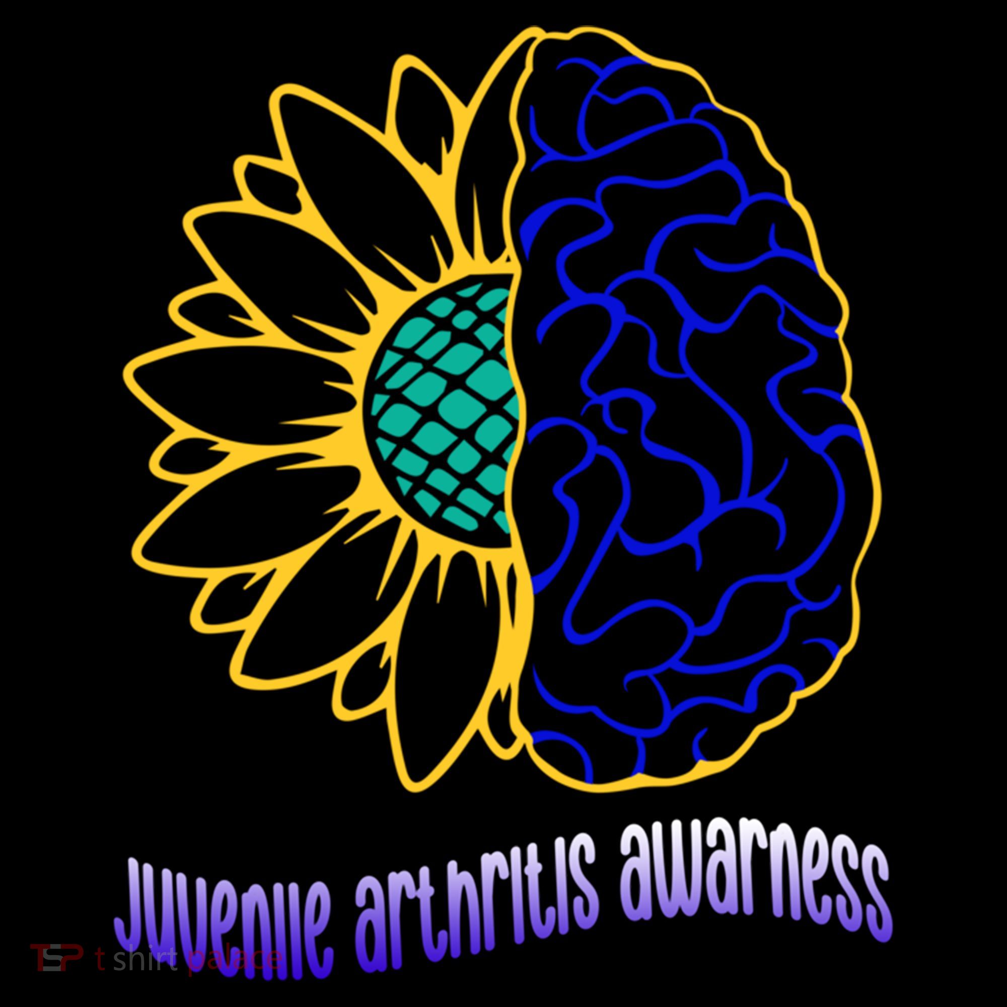 Juvenile Arthritis Awareness Month Sunflower Blue Ribbon Gift Coffee Mug