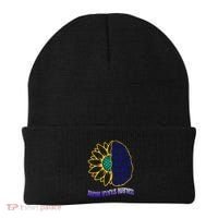 Juvenile Arthritis Awareness Month Sunflower Blue Ribbon Gift Beanie thumb 0