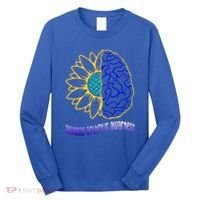 Juvenile Arthritis Awareness Month Sunflower Blue Ribbon Gift Long Sleeve Shirt thumb 0
