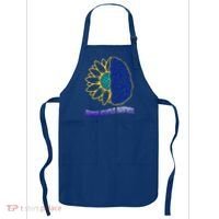 Juvenile Arthritis Awareness Month Sunflower Blue Ribbon Gift Apron thumb 0