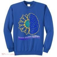 Juvenile Arthritis Awareness Month Sunflower Blue Ribbon Gift Sweatshirt thumb 0