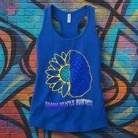Juvenile Arthritis Awareness Month Sunflower Blue Ribbon Gift Women's Tank Top thumb 3