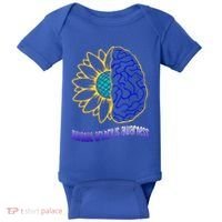 Juvenile Arthritis Awareness Month Sunflower Blue Ribbon Gift Baby Bodysuit thumb 0
