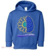 Juvenile Arthritis Awareness Month Sunflower Blue Ribbon Gift Toddler Hoodie thumb 0
