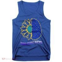 Juvenile Arthritis Awareness Month Sunflower Blue Ribbon Gift Tank Top thumb 0