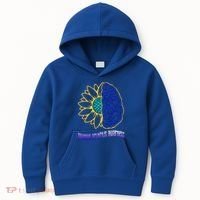 Juvenile Arthritis Awareness Month Sunflower Blue Ribbon Gift Kids Hoodie thumb 0