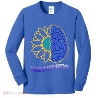 Juvenile Arthritis Awareness Month Sunflower Blue Ribbon Gift Kids Long Sleeve Shirt thumb 0