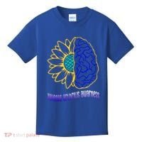 Juvenile Arthritis Awareness Month Sunflower Blue Ribbon Gift Kids T-Shirt thumb 0