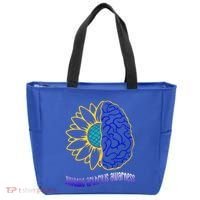 Juvenile Arthritis Awareness Month Sunflower Blue Ribbon Gift Tote Bag thumb 0