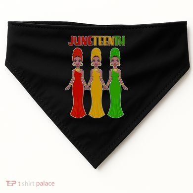 Juneteen African American Black Women USA-Made Doggie Bandana