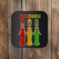 Juneteen African American Black Women Coaster thumb 0