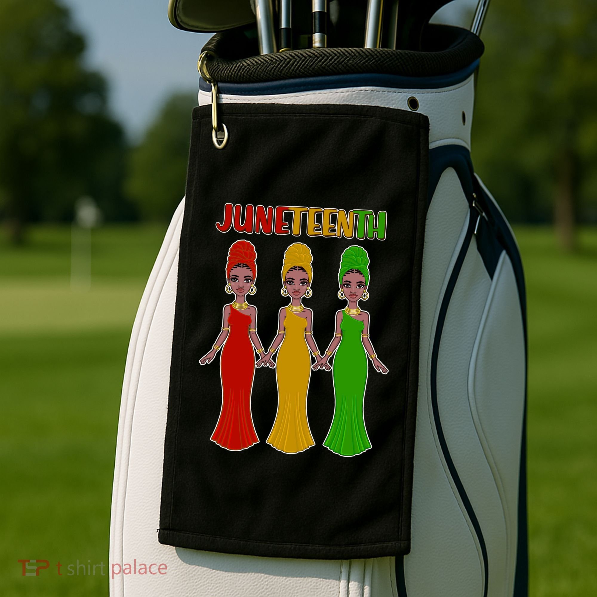 Juneteen African American Black Women Golf Towel
