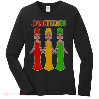Juneteen African American Black Women Women's Long Sleeve Shirt
