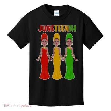 Juneteen African American Black Women Kids T-Shirt