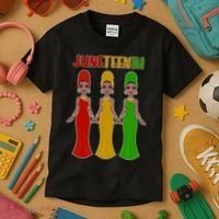 Juneteen African American Black Women Kids T-Shirt thumb 3
