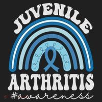 Juvenile Arthritis Awareness Month Blue Rainbow Ribbon Gift Women's Sweatshirt thumb 2
