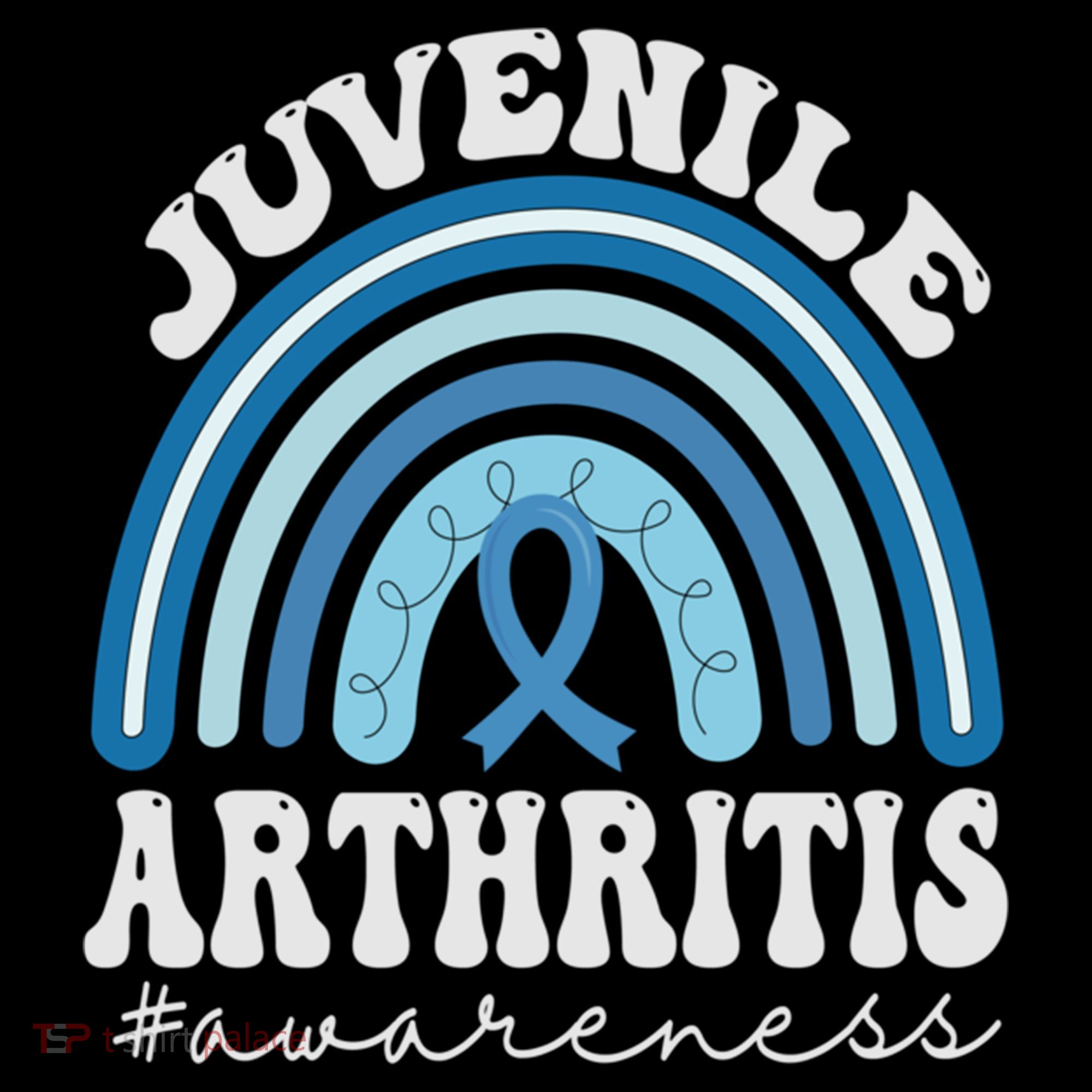 Juvenile Arthritis Awareness Month Blue Rainbow Ribbon Gift Coffee Mug
