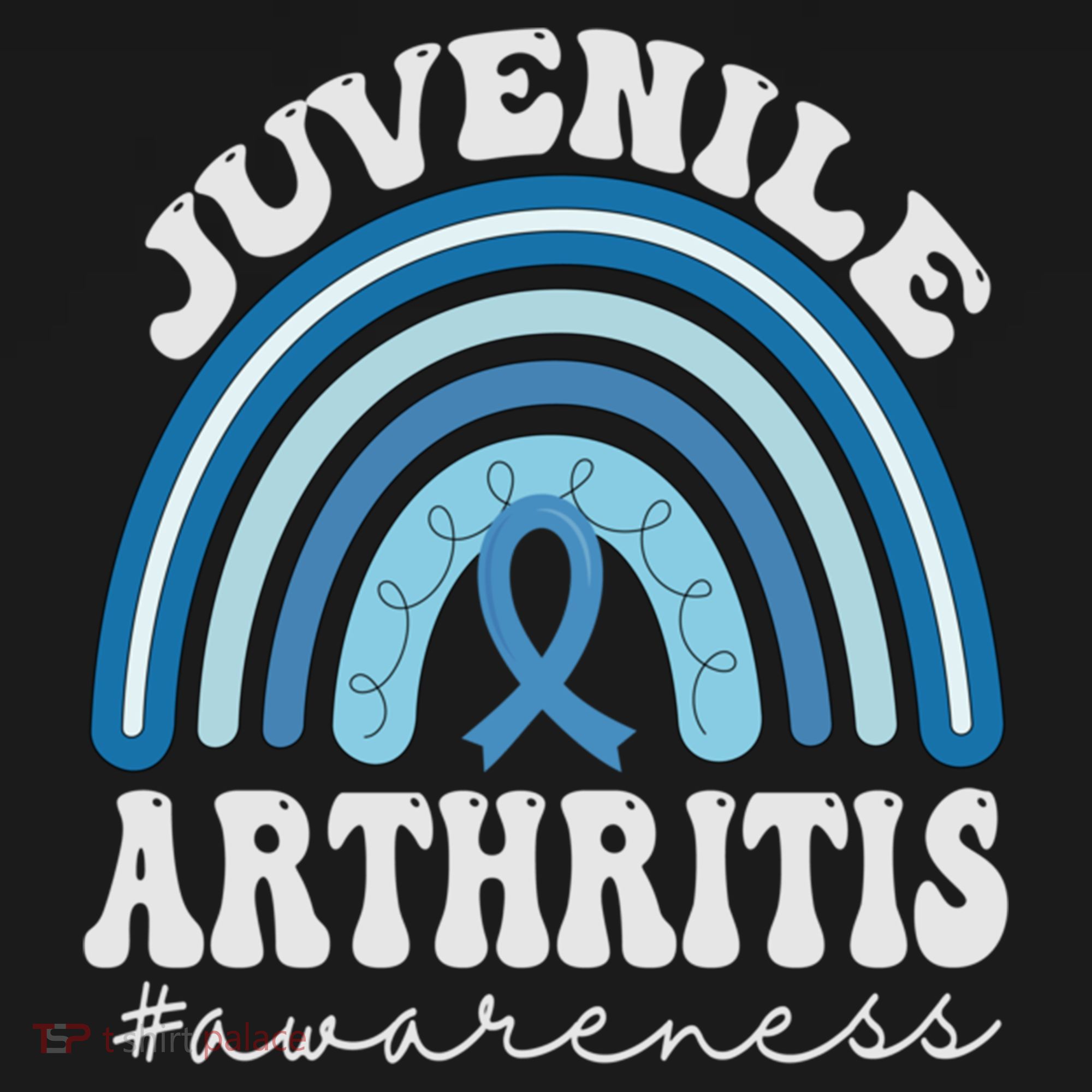 Juvenile Arthritis Awareness Month Blue Rainbow Ribbon Gift Women's Hoodie
