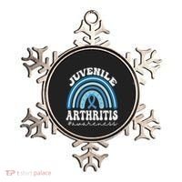 Juvenile Arthritis Awareness Month Blue Rainbow Ribbon Gift Ornament thumb 0