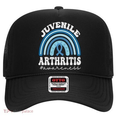 Juvenile Arthritis Awareness Month Blue Rainbow Ribbon Gift Hat
