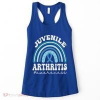 Juvenile Arthritis Awareness Month Blue Rainbow Ribbon Gift Women's Tank Top thumb 0