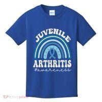 Juvenile Arthritis Awareness Month Blue Rainbow Ribbon Gift Kids T-Shirt thumb 0