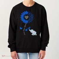 Juvenile Arthritis Awareness Sunflower Elephant Butterfly Gift Women's Sweatshirt thumb 0